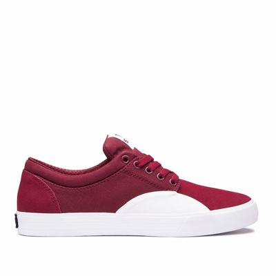 Férfi Supra CHINO Deszkás Cipő HU968430 Piros/Fehér